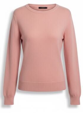 Bianco & Blu Made in Italy Cashmere Blend Sweater Luxury Cozy Soft Pink Rose M